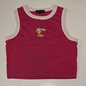 Social Scene Pink Sleeveless Crop Top Size Large